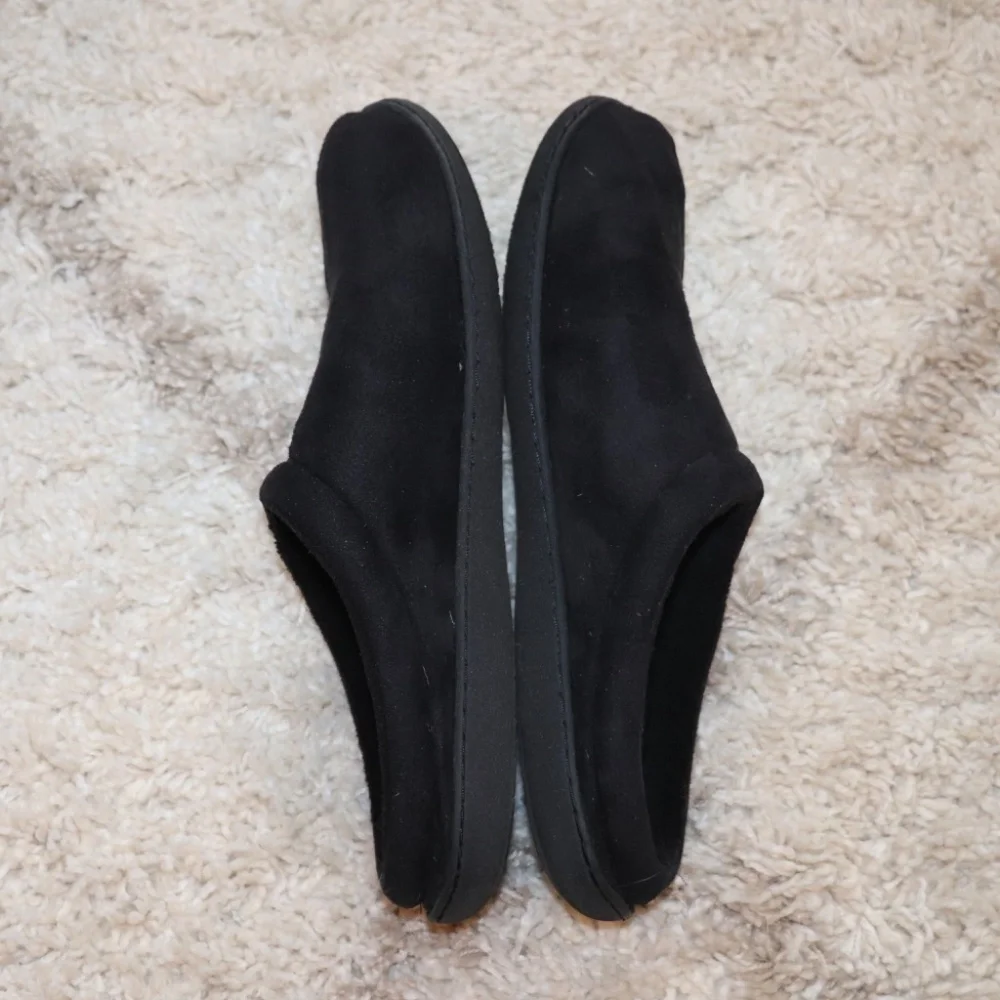 Mens New York Ranger Black Scuff Embroidered Logo Memory Foam Slipper Size XL - Picture 10 of 15